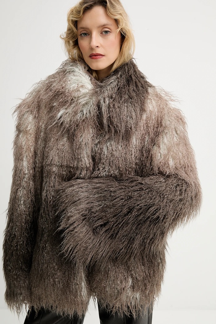 Παλτό MMC STUDIO καφέ FLORO.FUR