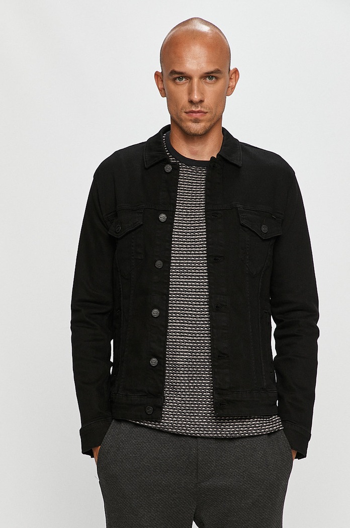 Only & Sons geacă din denim necaptusit negru 22017011