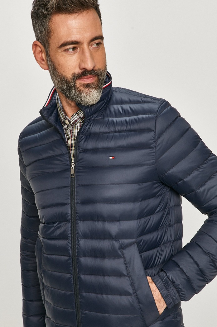 Tommy Hilfiger - Péřová bunda přechodné námořnická modř MW0MW12720