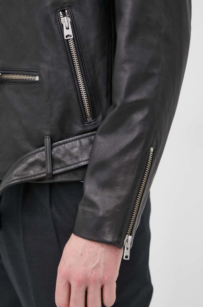 AllSaints Ramoneska skórzana WICK BIKER ML007P czarny