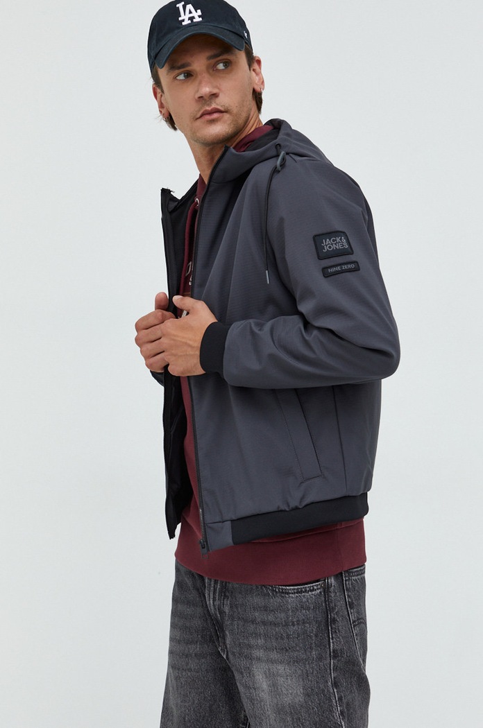 Jack & Jones rövid kabát Jcoclassic nem bélelt szürke 12215818.Asphalt