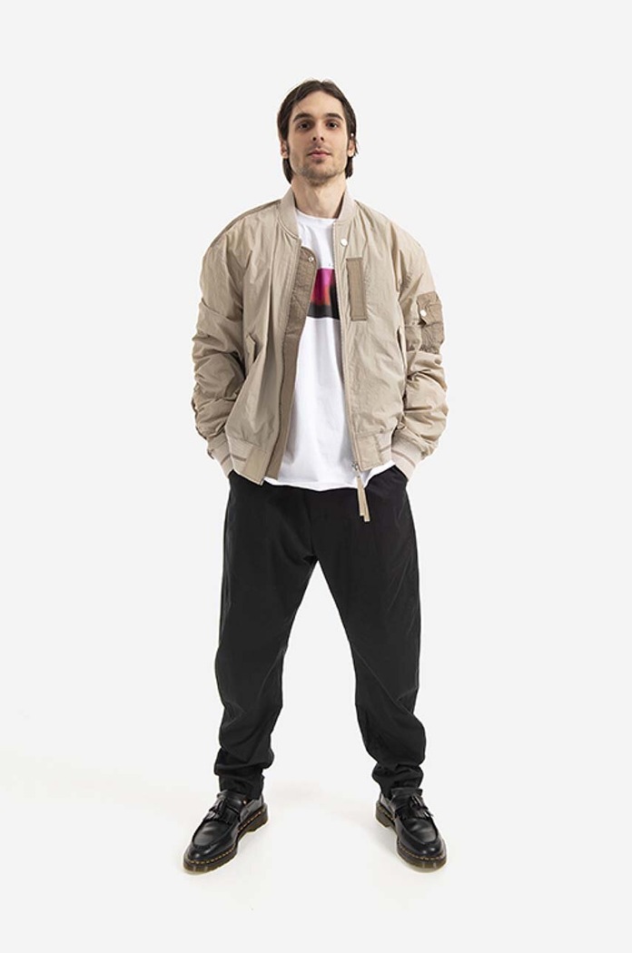 Tom Wood giacca bomber Purth Bomber Patched 22203.033 beige AA00