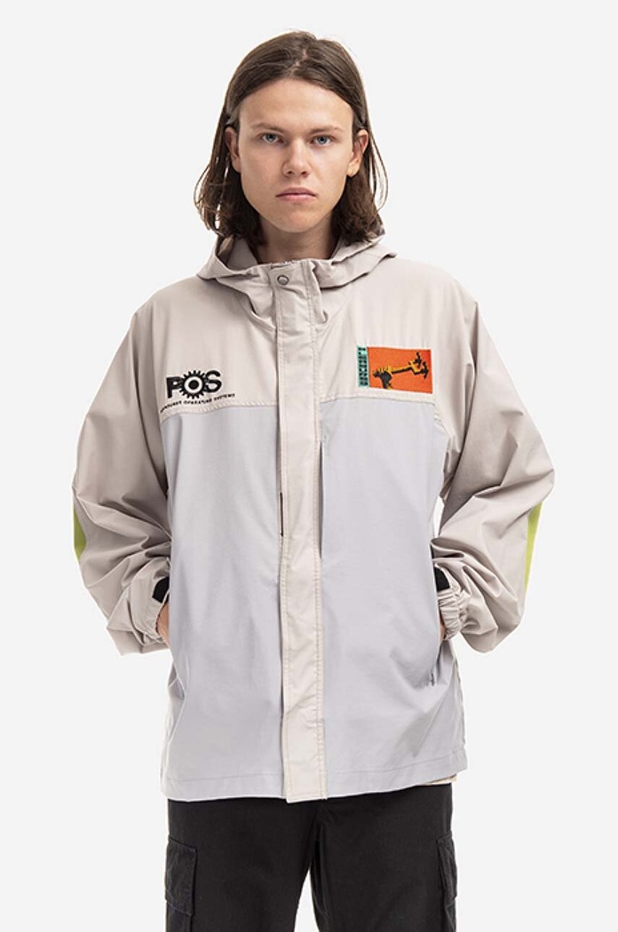 PLEASURES jacket with gray P21W004