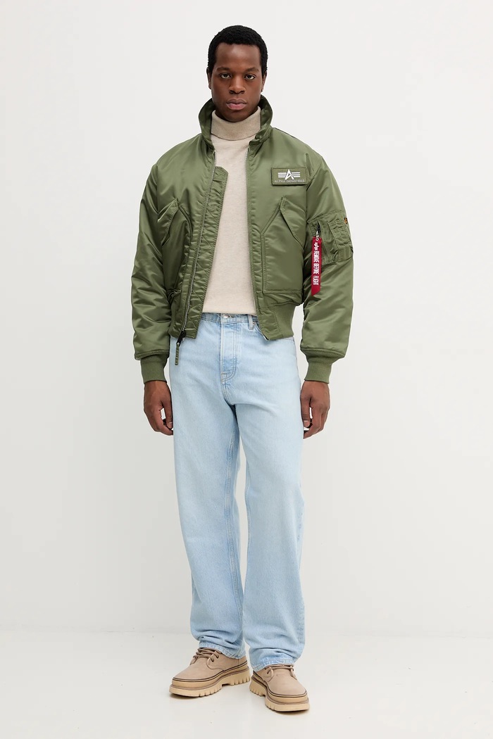 Alpha Industries kurtka bomber CWU-45 Heritage Bomber 100102.01 zielony SS26
