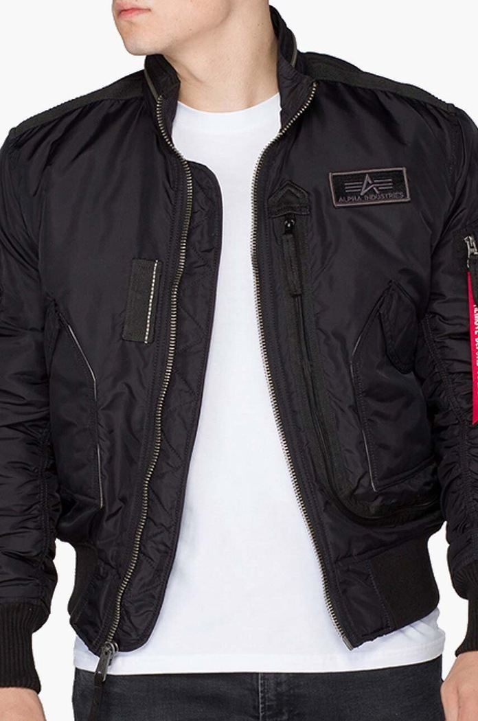 Alpha Industries kurtka bomber Engine bez kaptura czarny 103101.03