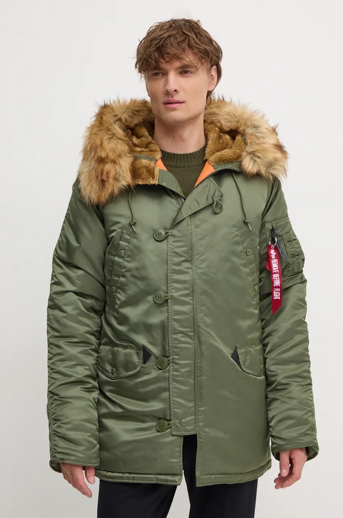 Bunda Alpha Industries 103141 01 s podšívkou zelená 103141.01