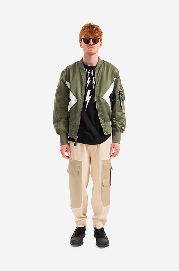 Îmbrăcăminte Alpha Industries geacă bomber cu două fețe x Neil Barrett MA-1 106120.01 verde