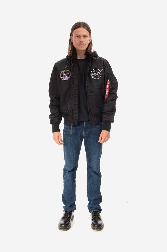 Alpha Industries bomber jacket MA-1 VF Hood Dark Side 108108.03 black AA00