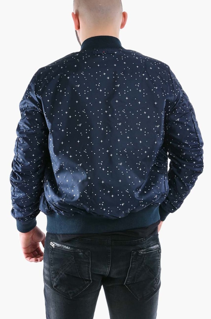 Oboustranná bomber bunda Alpha Industries MA-1 TT NASA Reviersible II 186101 07 186101.07 námořnická modř