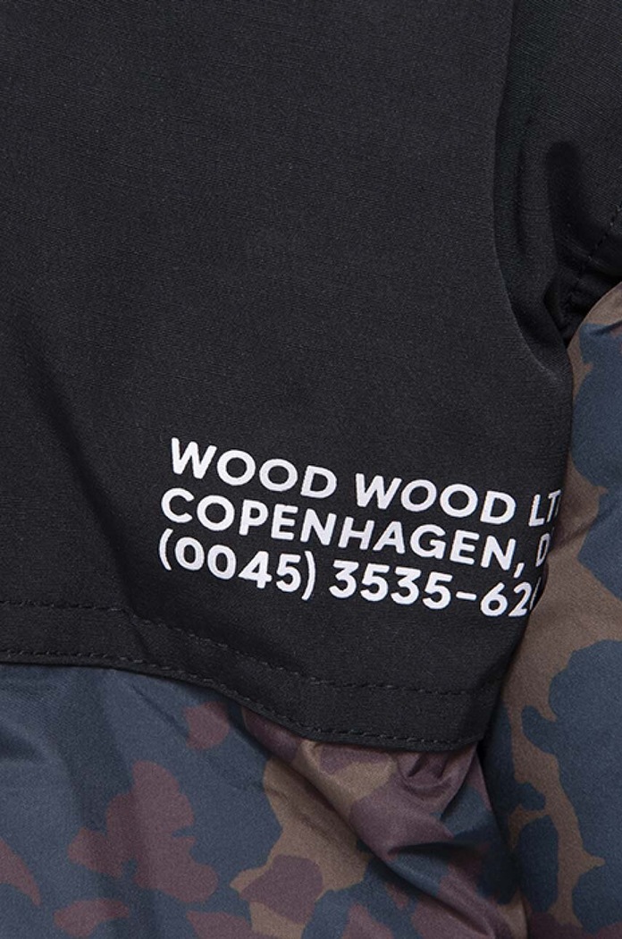Páperová bunda Wood Andy Down Anorak 12035909-1223 KHAKI AOP 12035909.1223 hnedá