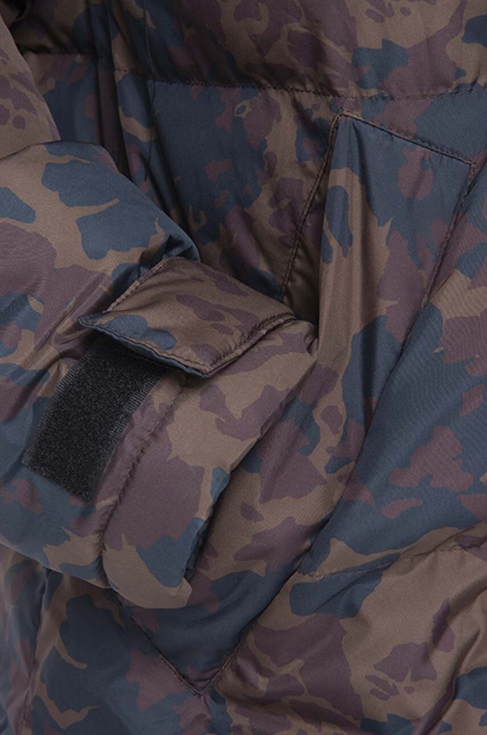 Páperová bunda Wood Andy Down Anorak 12035909-1223 KHAKI AOP 12035909.1223