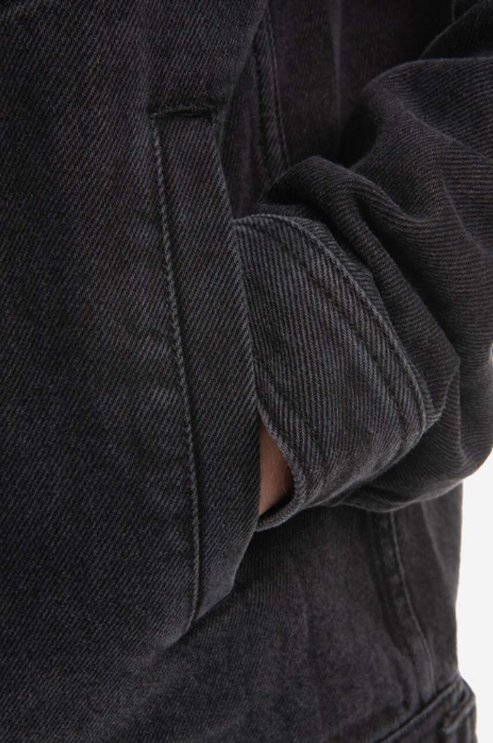 Яке Wood Wood Ivan Denim Jacket 12235109-7051 BLACK черен 12235109.7051