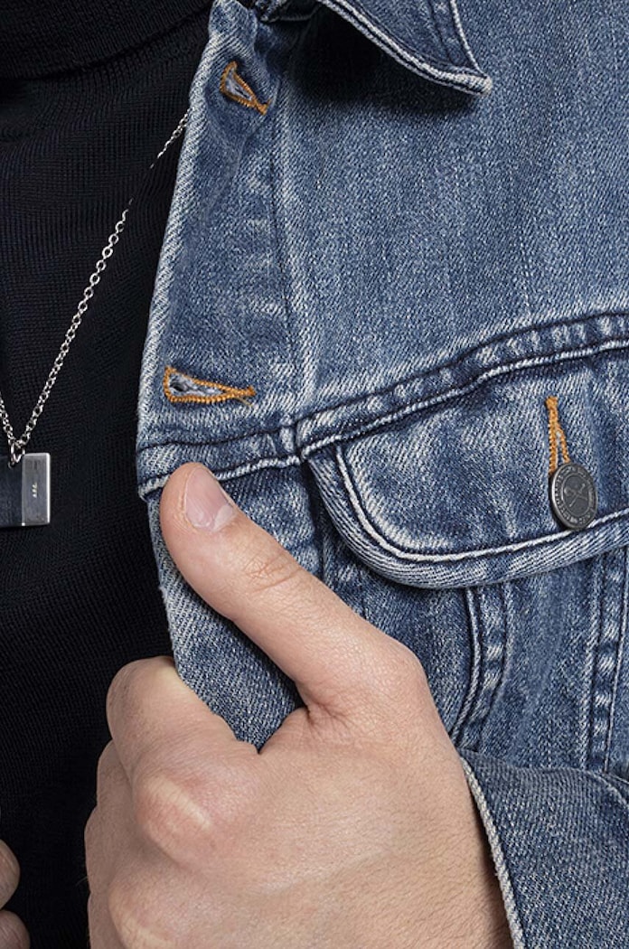 A.P.C. kurtka jeansowa Veste Jean Us COZZK.H02223 niebieski