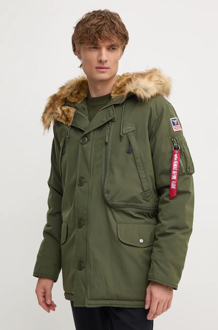 Bunda Alpha Industries Polar Jacket Polar Jacket 123144 257 zateplené zelená 123144.257