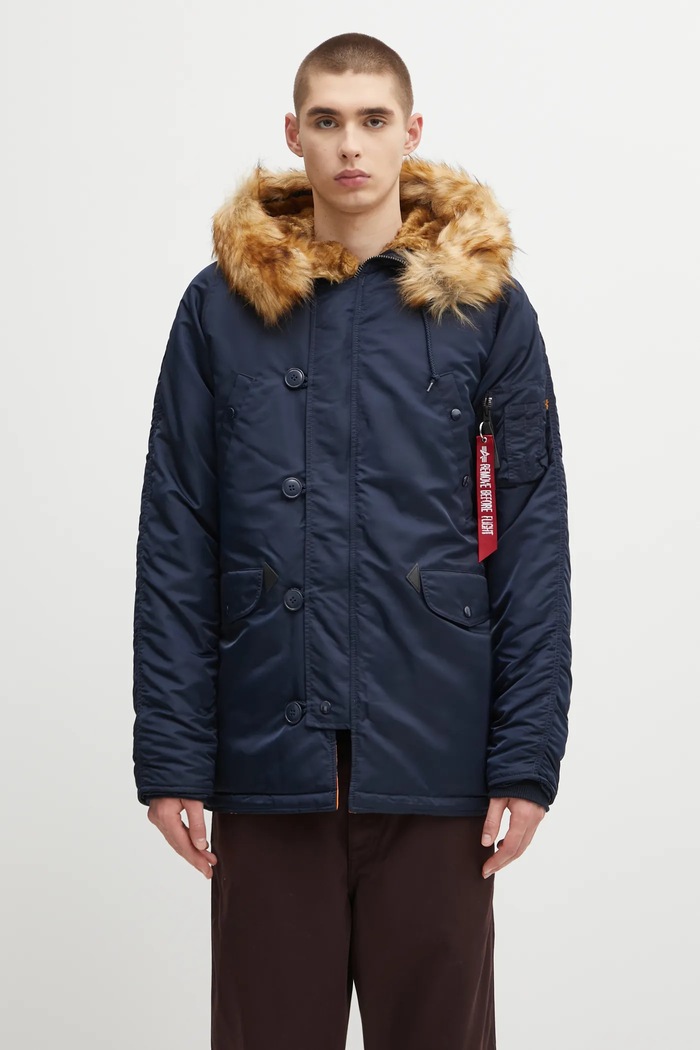 Μπουφάν Alpha Industries N3B 103141 07 μόνωση σκούρο μπλε 103141.07