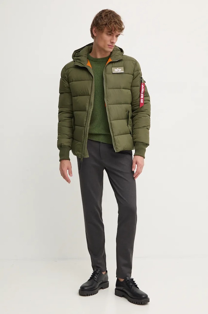 Jakna Alpha Industries Hooded Puffer Alpha FD 118113.257 zelena AA00