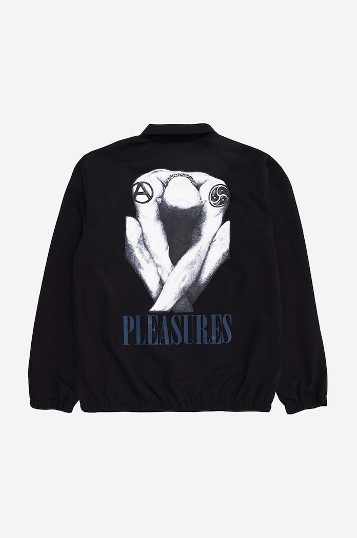 PLEASURES jacket Bended Coach Jacket P23SP005 black AA00