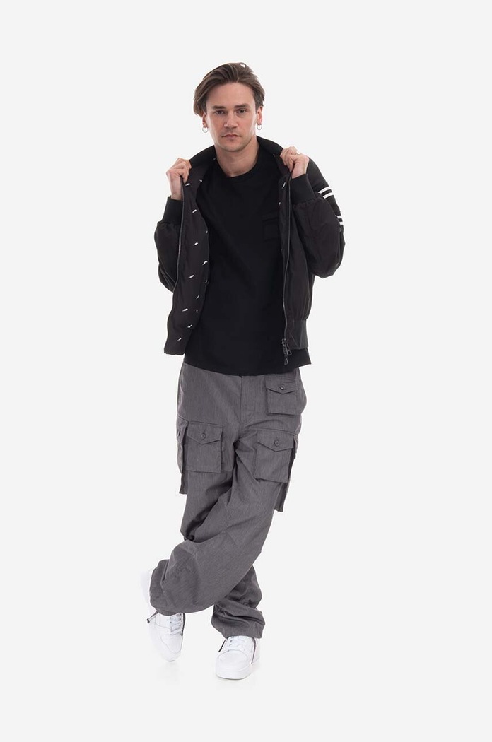 Oboustranná bomber bunda Neil Barett Reversible Oversixed Bomb PBSP051R-U004C 1179 PBSP051R.U004C černá