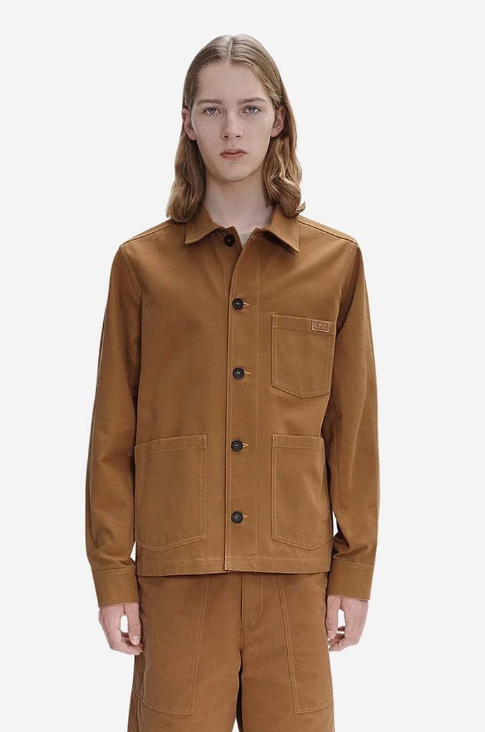 A.P.C. μπουφάν ανδρικό βαμβακερό A.P.C. Veste Chico COGBJ-H02800 CARAMEL άλλο καφέ COGBJ.H02800