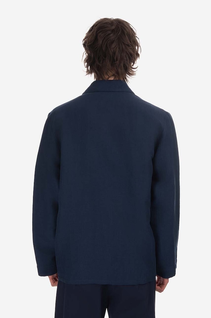 Lanena jakna A.P.C. Veste Kerlouan mornarsko plava LIAEO.H03053