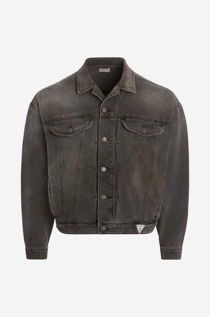 Guess geacă din denim negru M3GU97.D4XV0