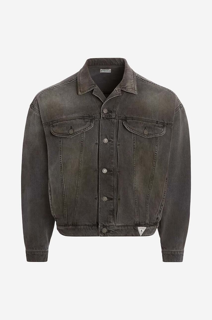 Guess geacă din denim negru M3GU97.D4XV0
