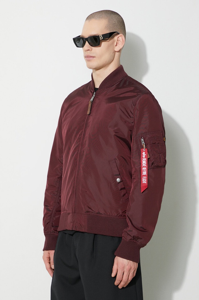 Alpha Industries bomber jacket maroon 191103