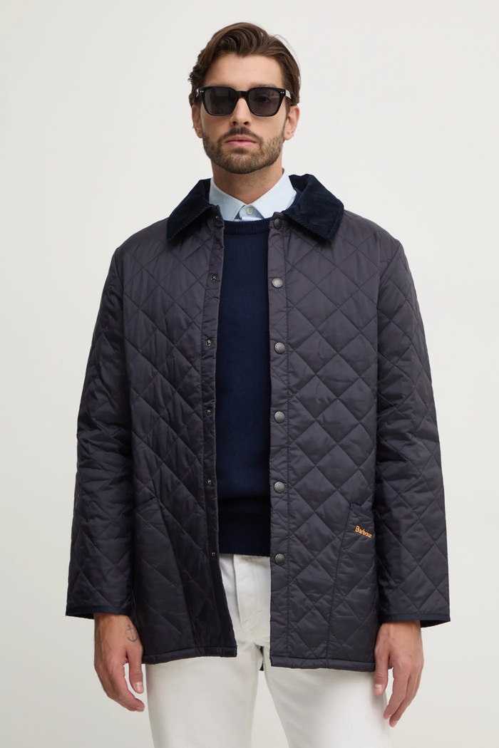 Μπουφάν Barbour le Quilt χωρίς μόνωση σκούρο μπλε MQU0001