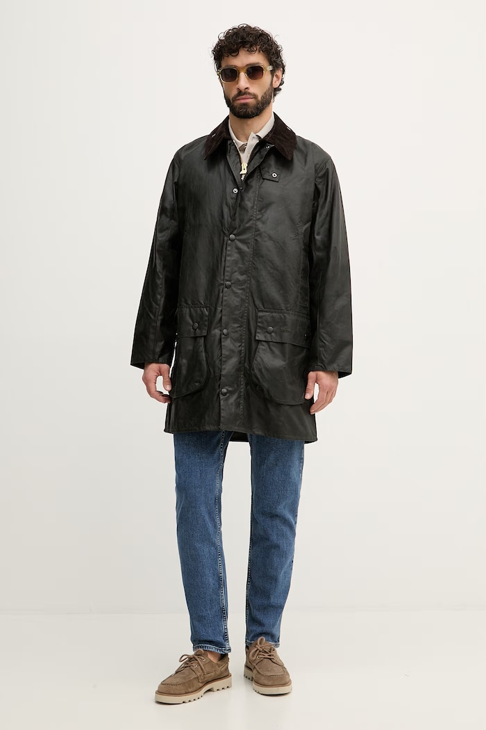 Barbour длинная куртка из хлопка для мужчин MWX0008 зелёный AA00