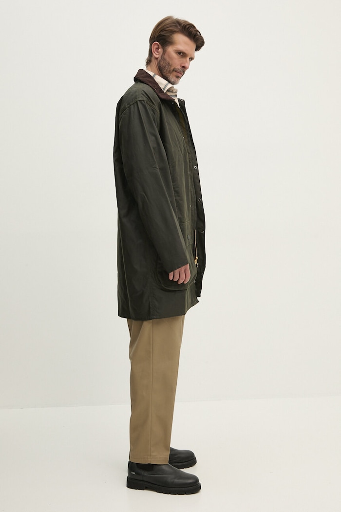 Barbour duga jakna za muškarce od pamuka MWX0008 zelena AA00