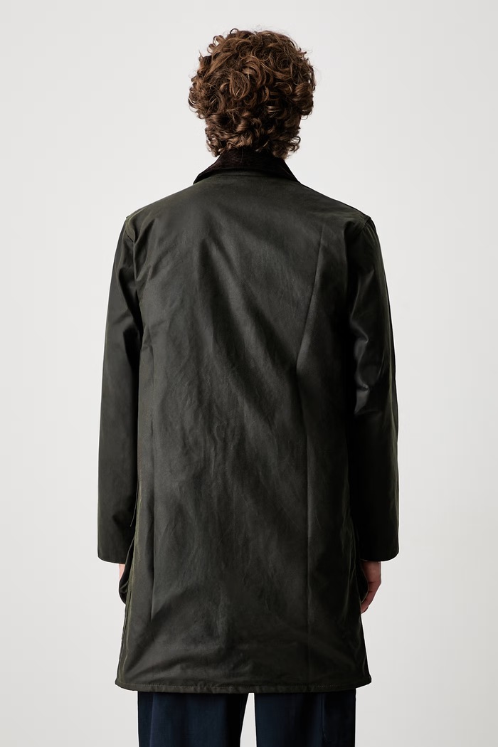 Odzież Barbour długa kurtka męska bawełniana MWX0008 zielony