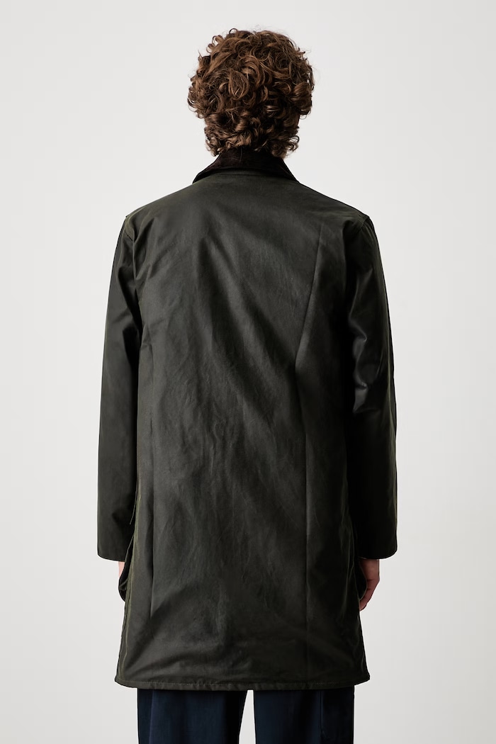 Odzież Barbour długa kurtka męska bawełniana MWX0008 zielony