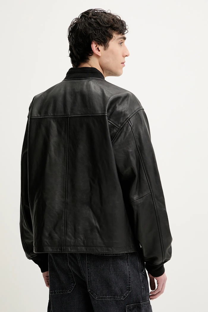 Oblečenie Kožená bunda bomber Diesel L-KHAT JACKET A16865.0PFAH čierna
