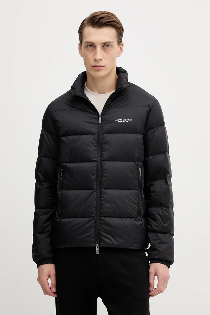 Пуховая куртка Armani Exchange слегка утеплённая модель чёрный XM001575.AF16927.NOS