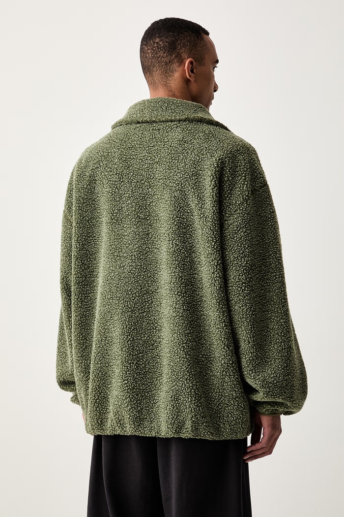 Odzież American Vintage bluza rozpinana męska polarowa MHOK17A zielony