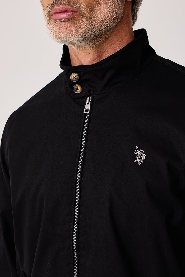 Kurtka przejściowa męska bawełniana Harrington U.S. Polo Assn. MUP3260 czarny