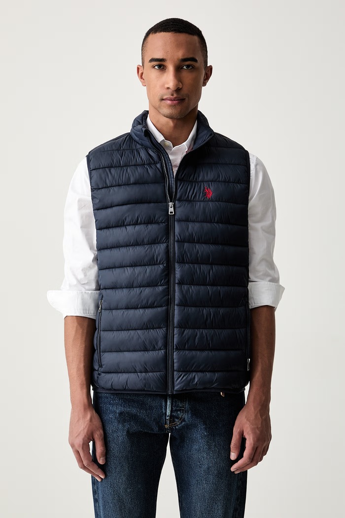 U.S. Polo Assn. bezrękawnik męski Bound Quilted Gilet granatowy MUP3267