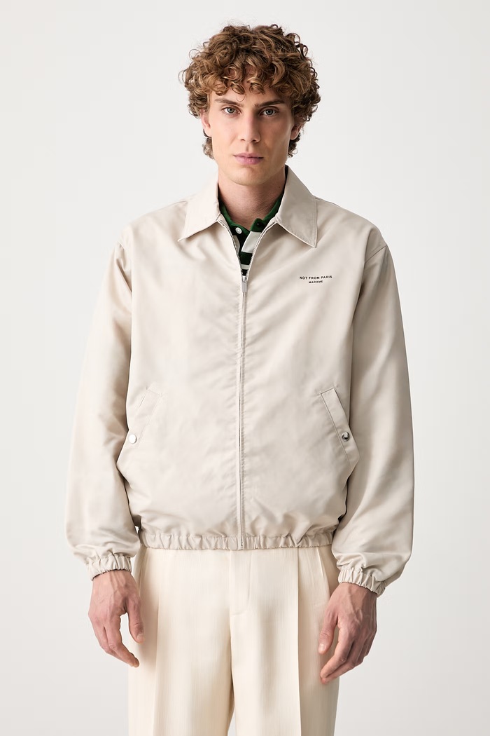 Drôle de Monsieur kurtka męska Slogan beżowy PERM.JT296.PA014