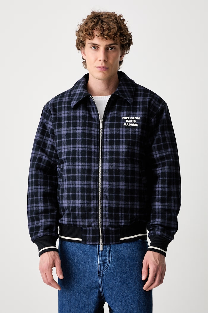 Drôle de Monsieur Slogan geacă bomber pentru bărbați bleumarin PERM.JT287.WO050