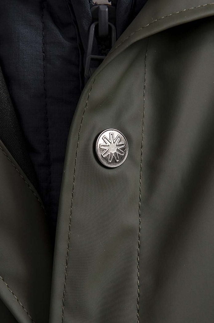 Nepremokavá bunda Rains Longer Jacket 18360.GREEN zelená