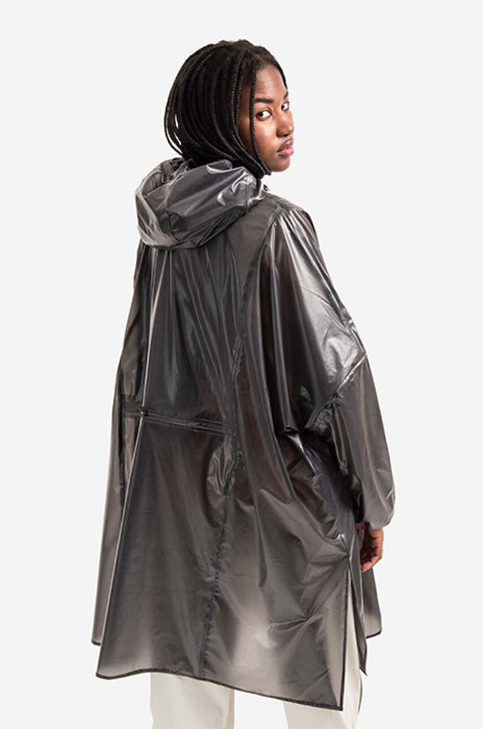 Nepromokavá bunda Rains Long Ultralight 18770 BLACK 18770.BLACK černá