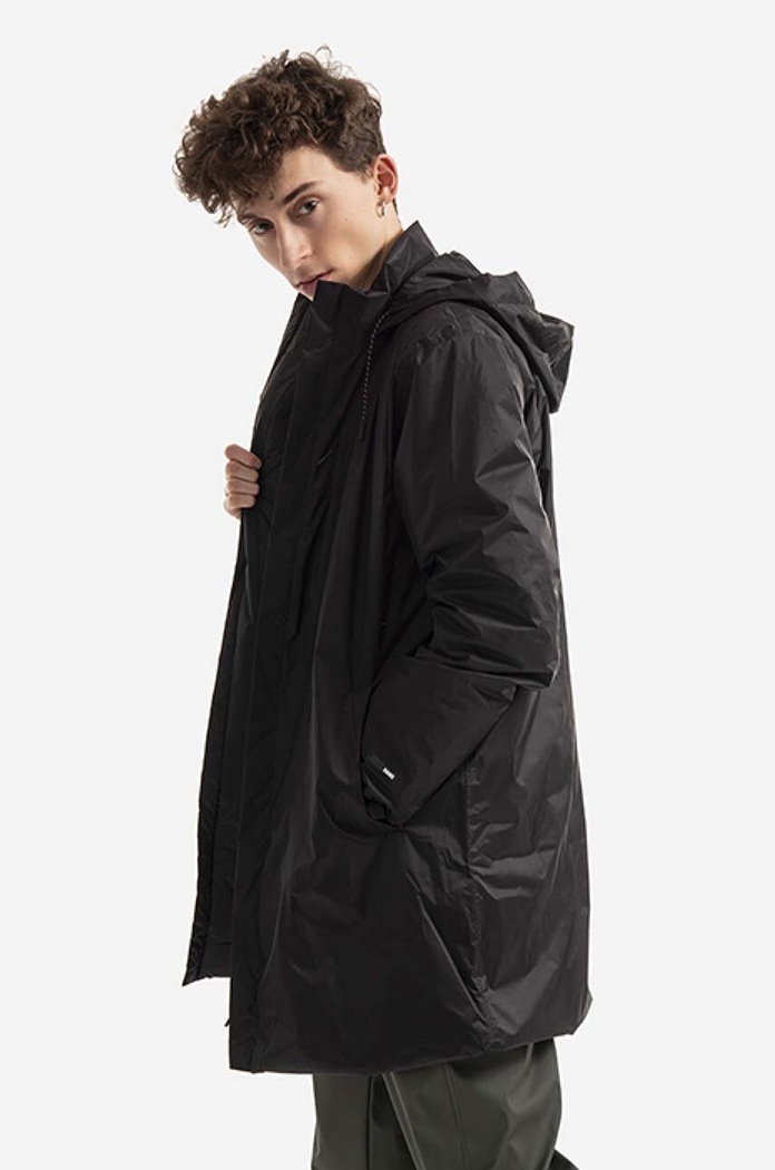 Rains Bunda Rains Padded Nylon Coat 15480 BLACK 15480.BLACK