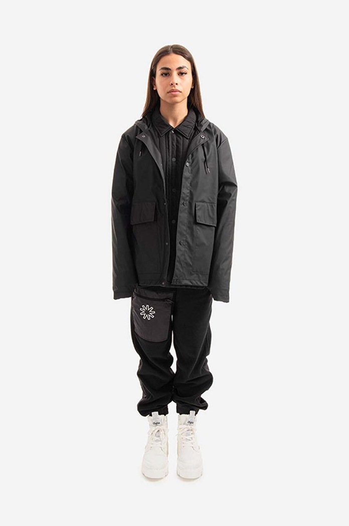 Дождевик Rains Short Hooded Coat 18260.BLACK чёрный AA00