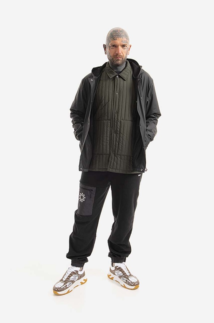 Одежда Дождевик Rains Short Hooded Coat 18260.BLACK чёрный