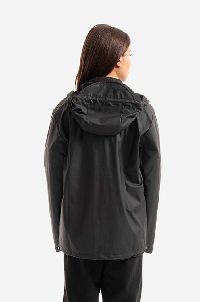 Дождевик Rains Short Hooded Coat чёрный 18260.BLACK