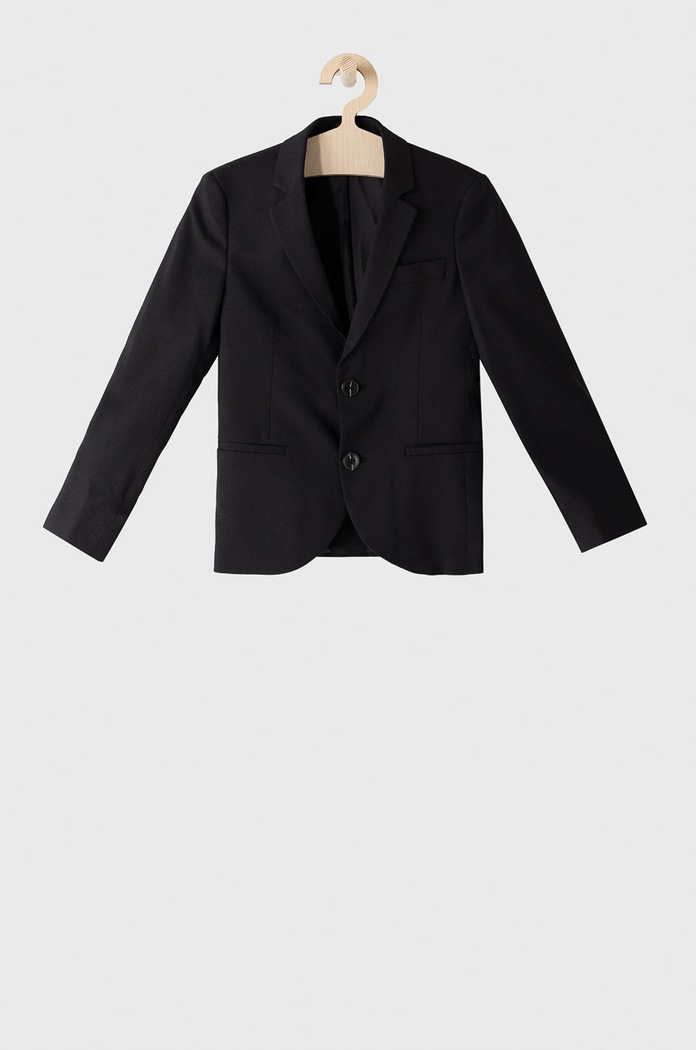 Jack & Jones gyerek zakó gyapjú szállal fekete 12182245