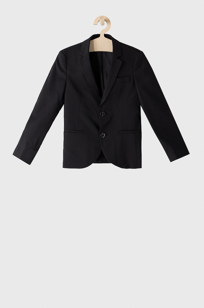 Jack & Jones gyerek zakó gyapjú szállal fekete 12182245