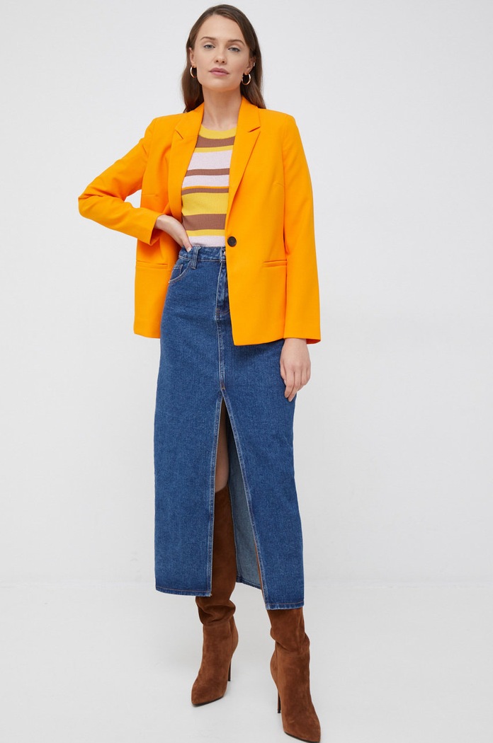 Vero Moda Marynarka 10269953.OrangePepp pomarańczowy AA00