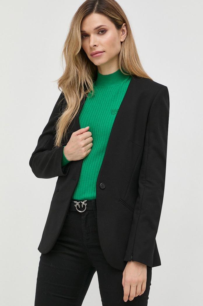 Karl Lagerfeld marynarka dzianina czarny 225W1400