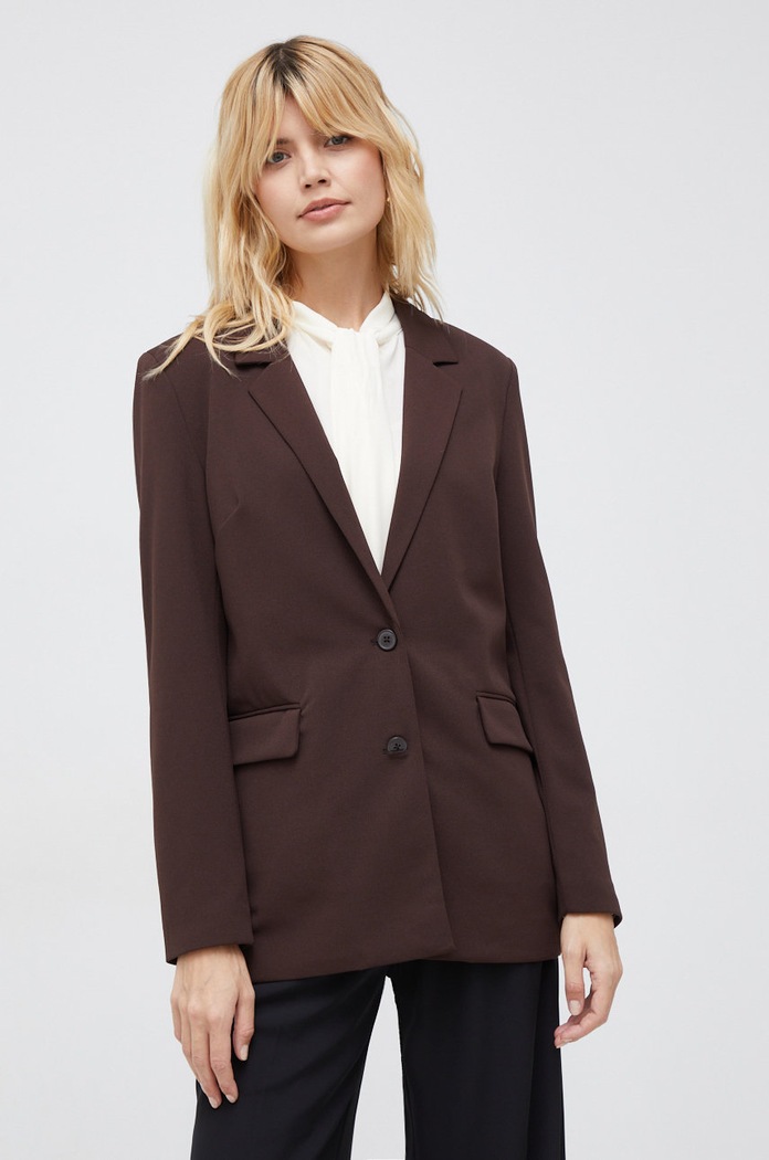 Vero Moda marynarka tkanina brązowy 10275972.CoffeeBean